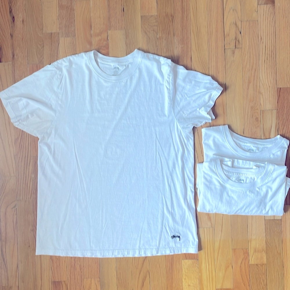 USED Stussy XL White Undershirt 3-Pack